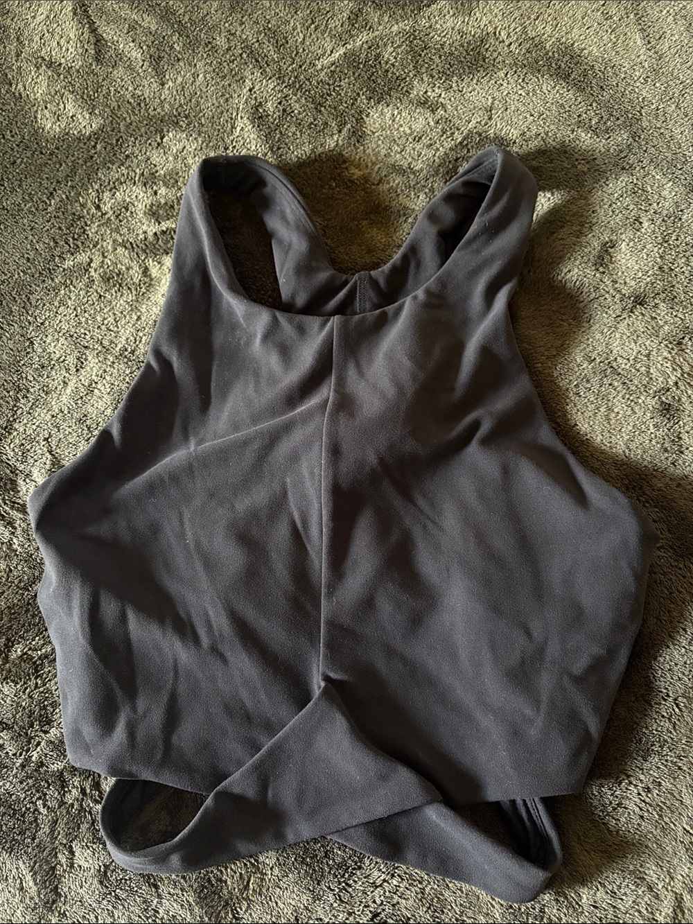 Athleta Black Cross-Back Crop Tank